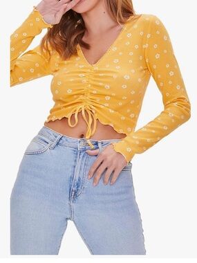 Forever 21 Women's Floral Print Crop Top